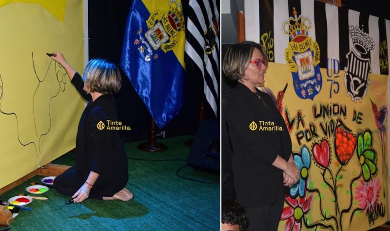 El inicio y el final de un mural conmemorativo