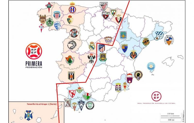 El CD Tenerife jugará en el grupo I de Primera RFEF