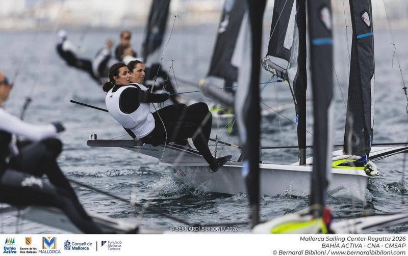 María Cantero celebra el título de la Copa de España de 49er FX