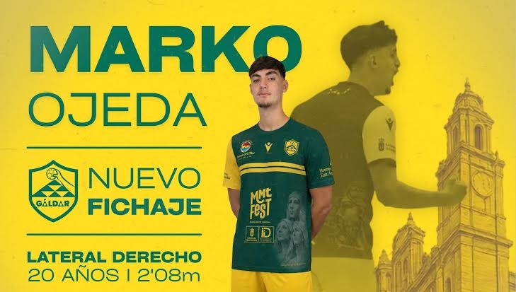 Marko Ojeda, lateral de 20 años para el Gáldar