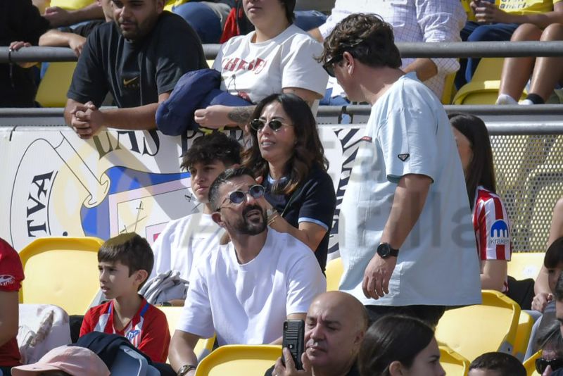 David Villa, en las gradas del Gran Canaria