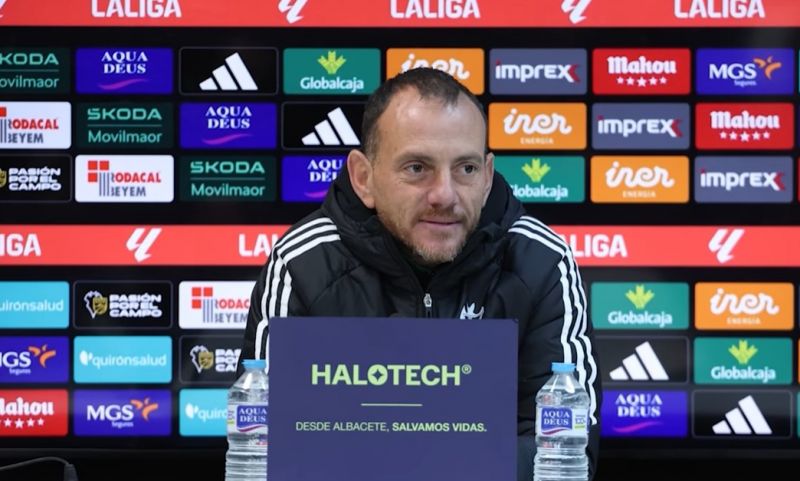 El técnico del Albacete confía en que Manu Fuster no tenga su día