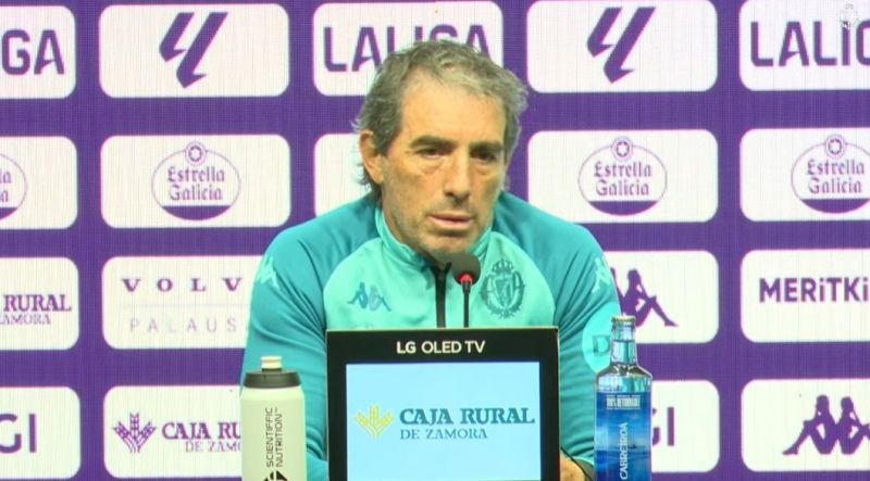 El técnico del Valladolid utiliza la palabra final al hablar del partido contra la UD