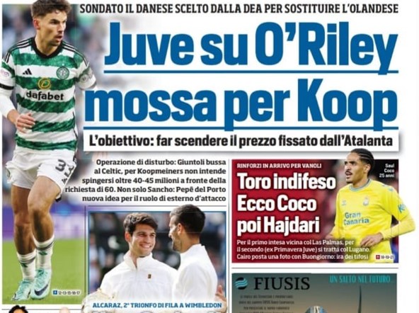 Coco ocupa portada en el Tuttosport de Turín