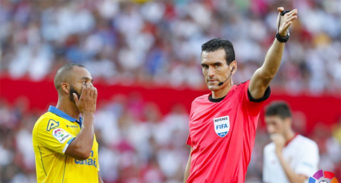 La UD no ha ganado en Primera con Martínez Munuera, árbitro de Balaídos