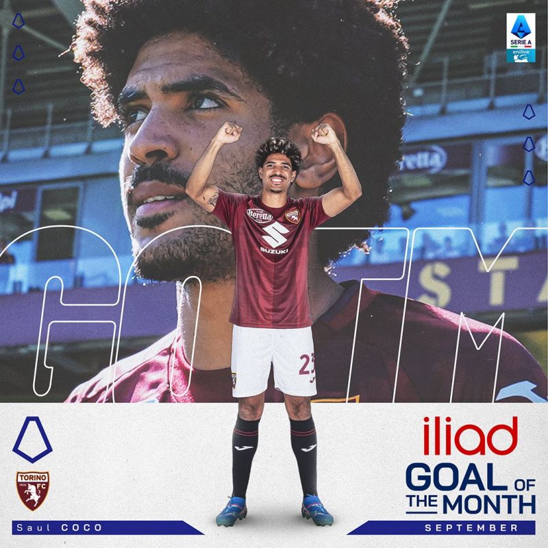 El mejor gol en septiembre de la Serie A lleva la firma de Saúl Coco