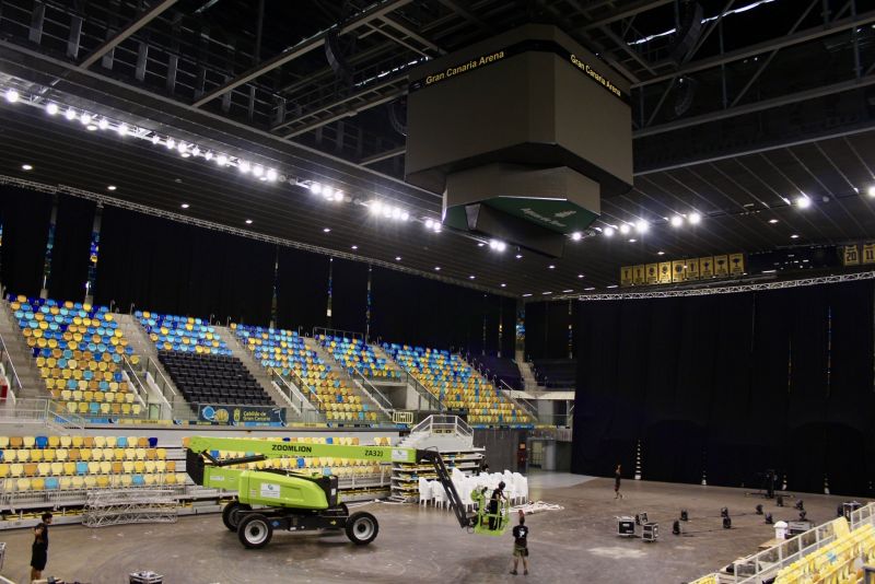 El Cabildo invierte medio millón en renovar la iluminación del Gran Canaria Arena