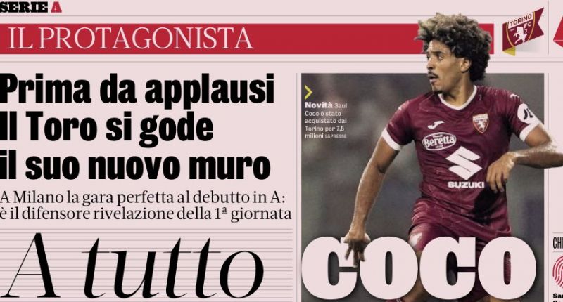 La prensa italiana habla del nuevo muro del Torino: Saúl Coco