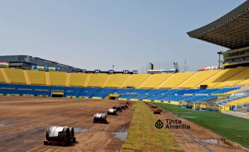 Los tepes de hierba se despliegan en el Gran Canaria