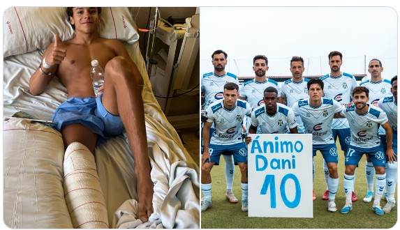 Pesar en el CD Tenerife por la grave lesión de su canterano Dani Álvarez