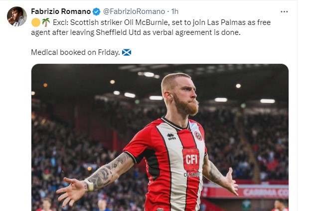 El apunte isleño de Oli McBurnie, Dovbyk y 40 kilos, Merquelanz, Luka Romero, ...