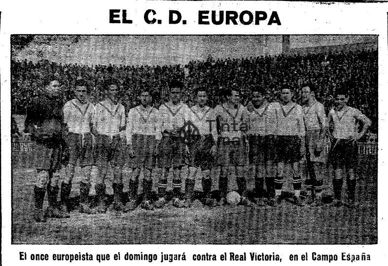 El recuerdo de la gira por Canarias del CE Europa en el verano de 1929